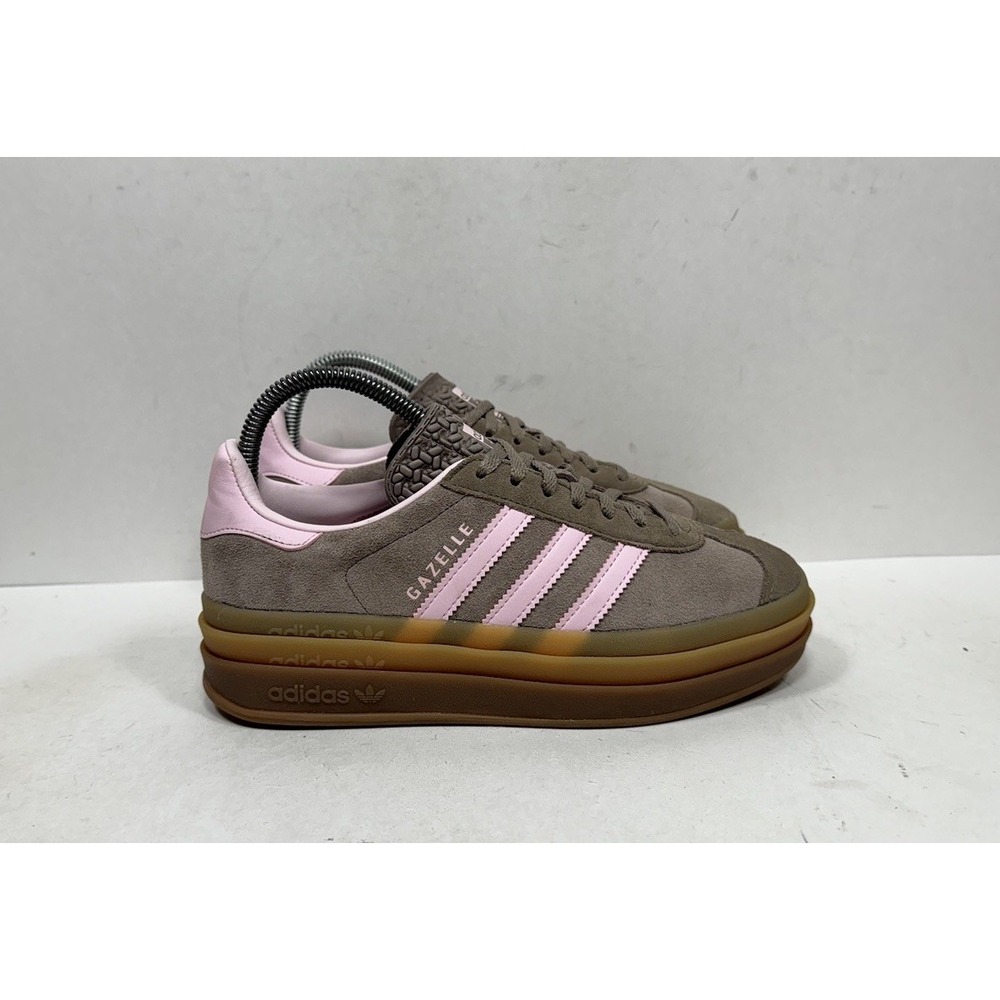 Adidas Gazelle Bold Womens Size 6 Trace Brown Clear Pink JQ6436 Shoes